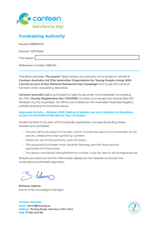 Authority to fundraise