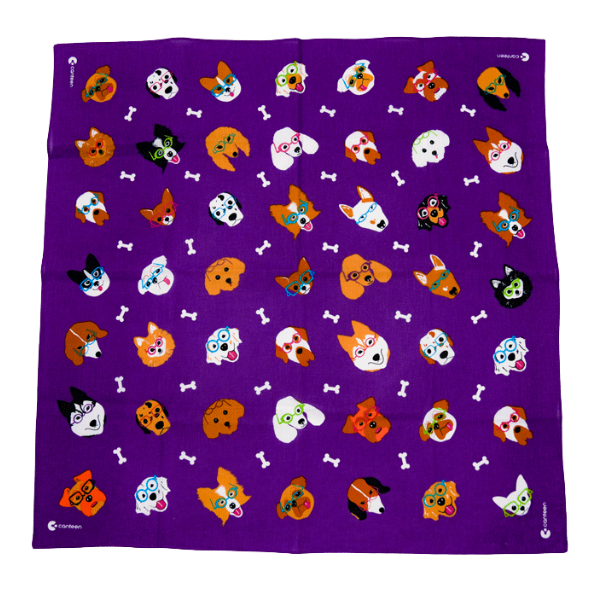 Purple dogs - Canteen Bandanna