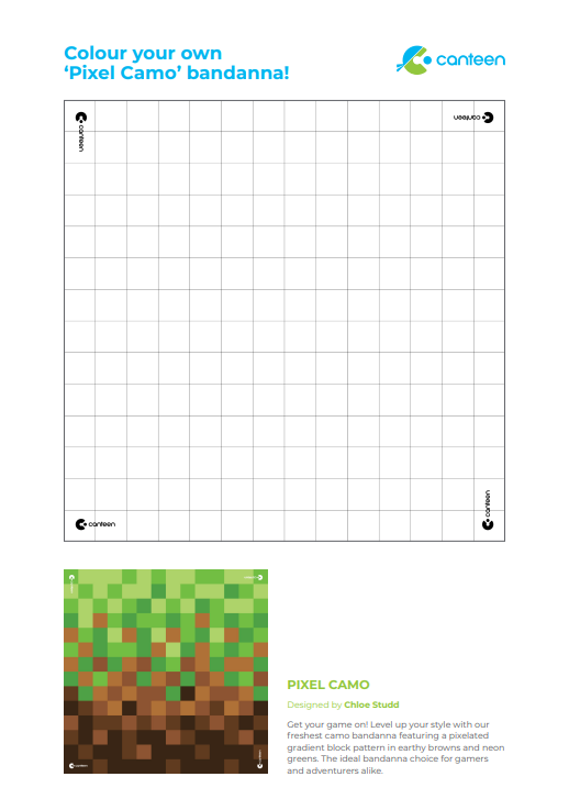 Colouring Sheet - Pixel Camo